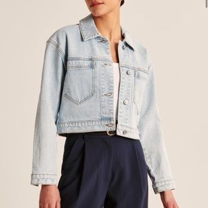 Abercrombie & Fitch Cropped denim jacket, never worn